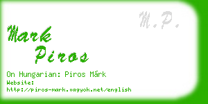 mark piros business card